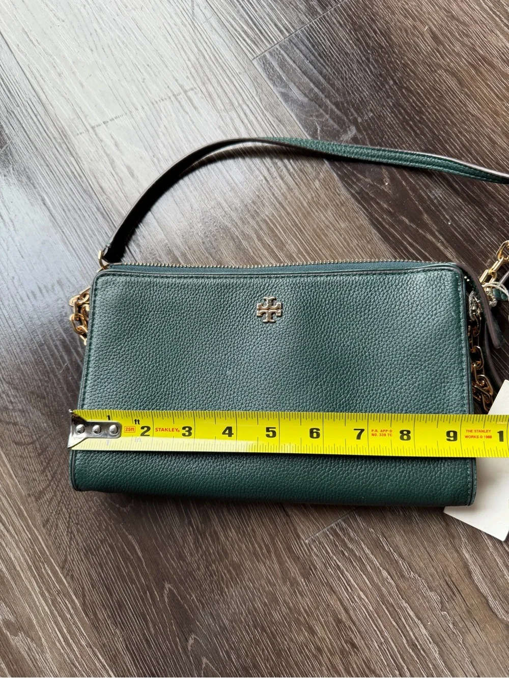 NWT Tory Burch CARTER SLIM CROSSBODY BAG Green